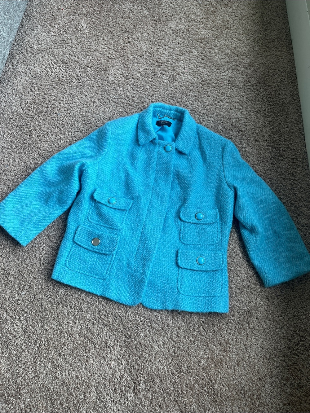 Talbots Turquoise-Like Lined Jacket - Size 14P